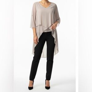 Joseph Ribkoff Cream Layered Tunic Top